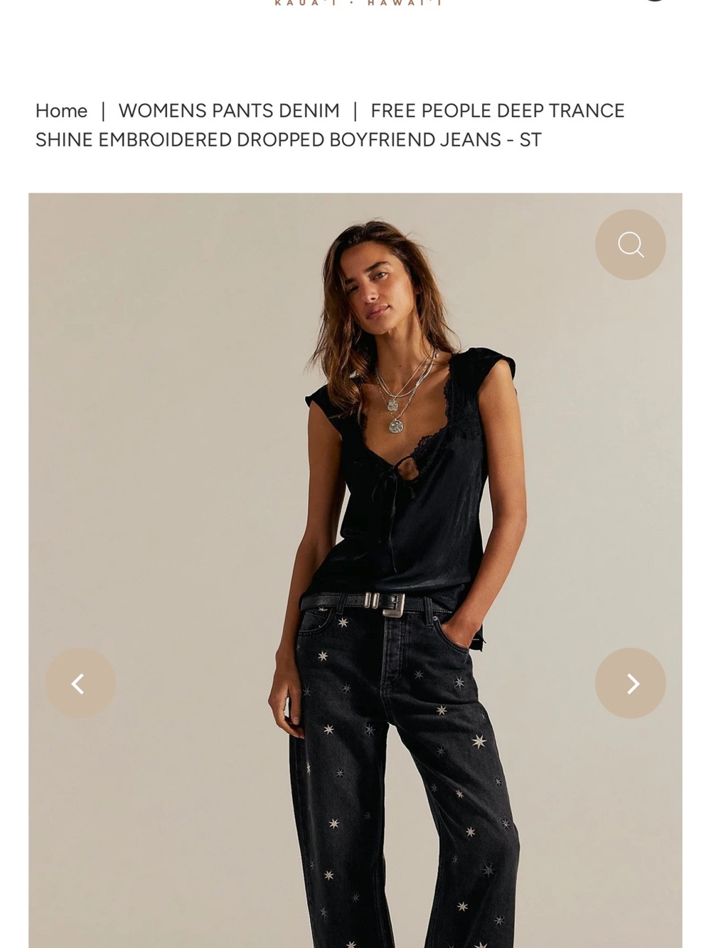Free People Black Embroidered Star Boyfriend Jeans  SOLD OUT ON SITE THEY AMAZIN